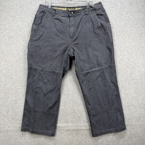 Mountain Khakis Pants Mens 38x25* Gray Canvas Alpine Utility Work Carpenter